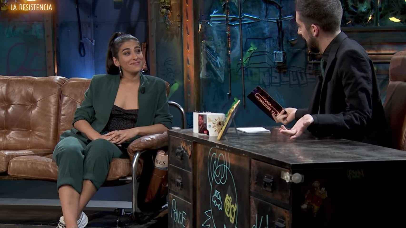 Carolina Yuste y Broncano durante la entrevista de 'La Resistencia'