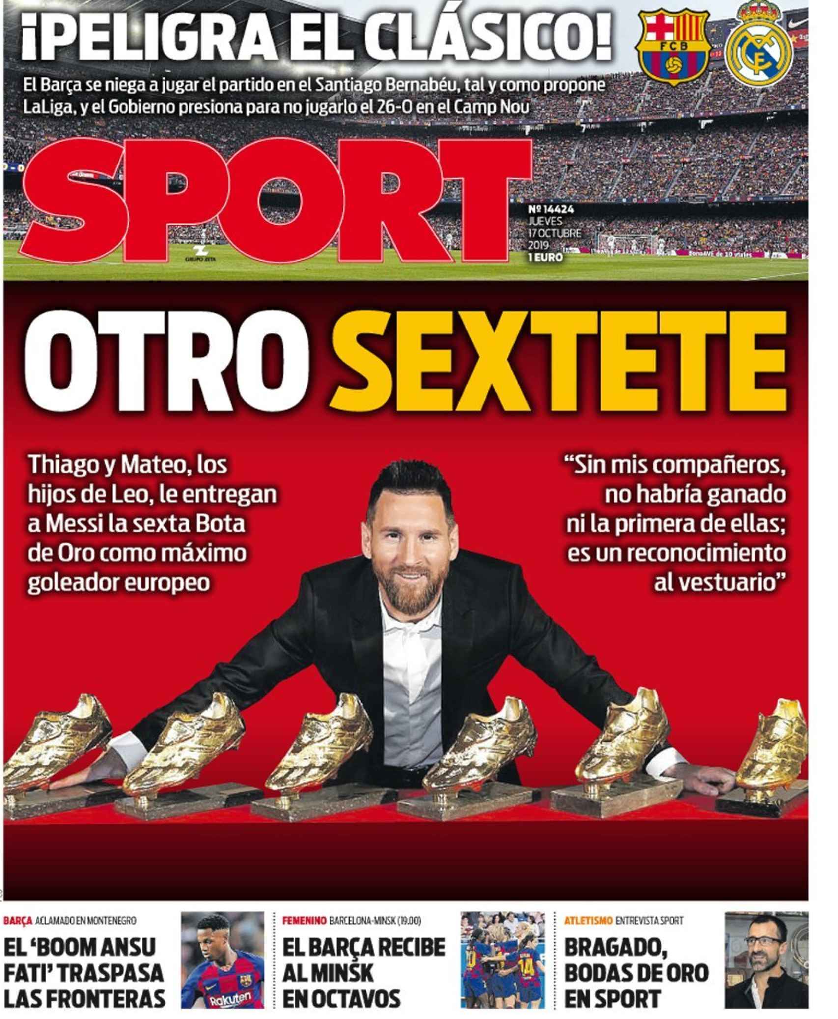 Portada Sport (17/10/2019)