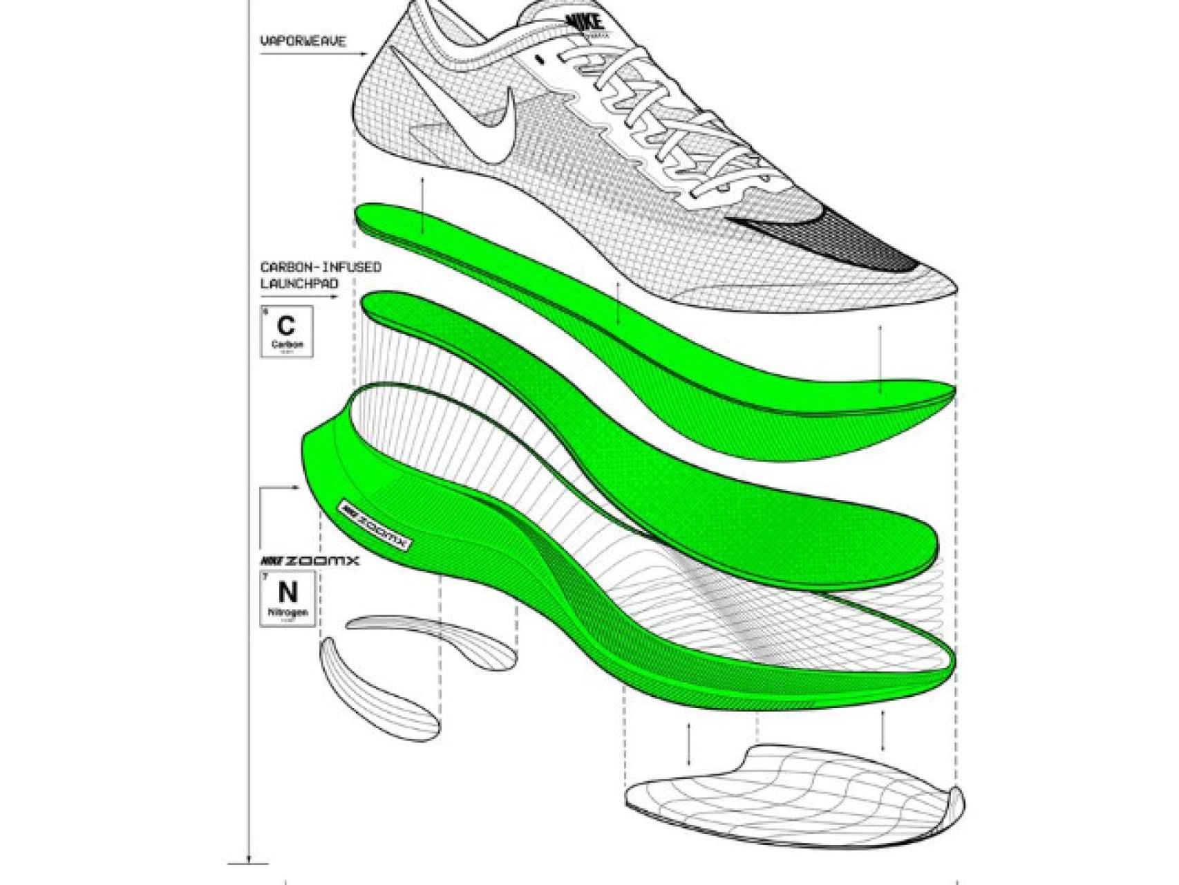 Diseño Nike ZooX Vaporfly %