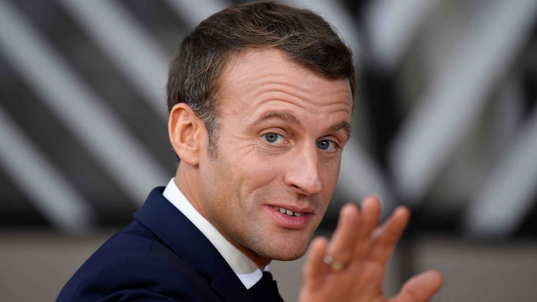 El presidente francés, Emmanuel Macron, durante la cumbre de este jueves