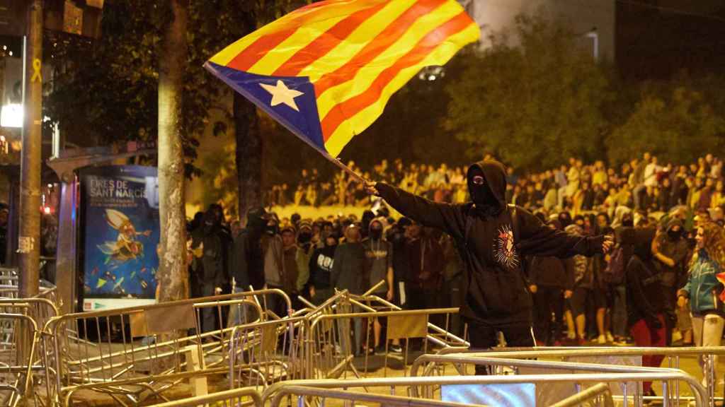 Disturbios que tuvieron lugar este miércoles en Barcelona.