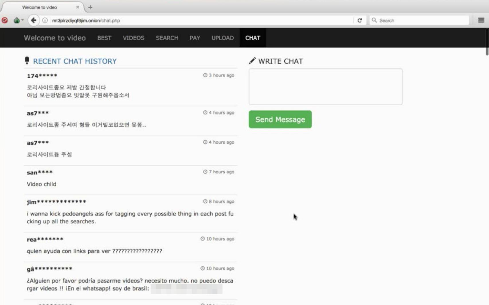 Chat integrado en Welcome to Video