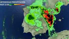 Intensidad de precipitaciones según eltiempo.es