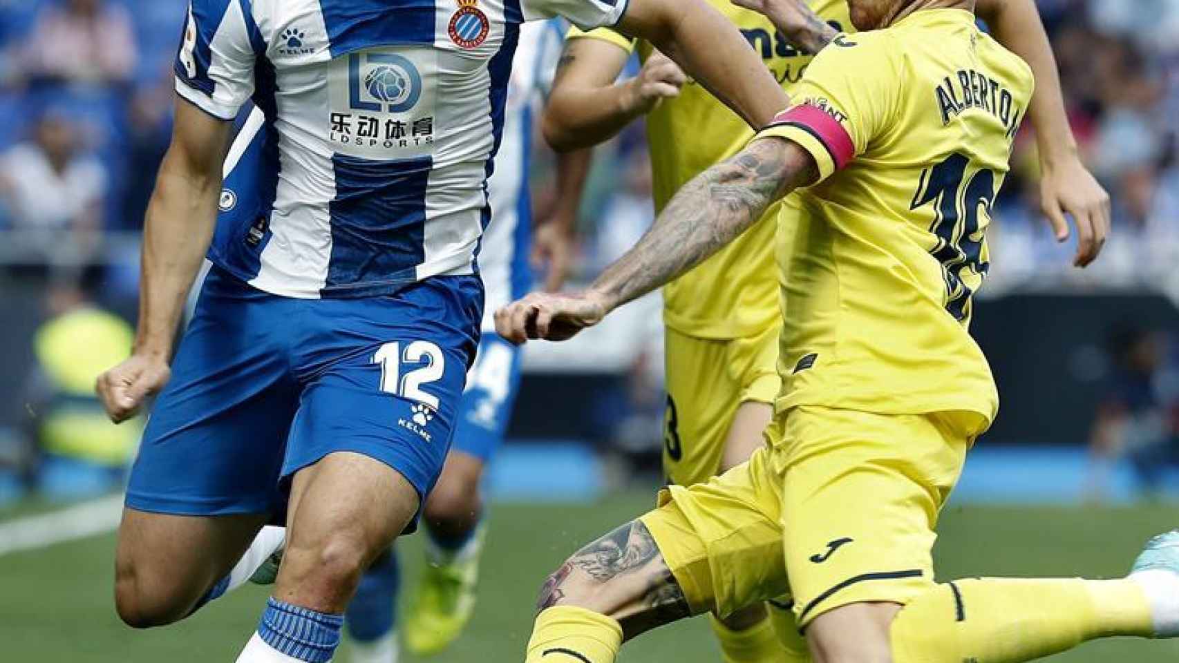 Calleri y Alberto Moreno, en el Espanyol - Villarreal de La Liga