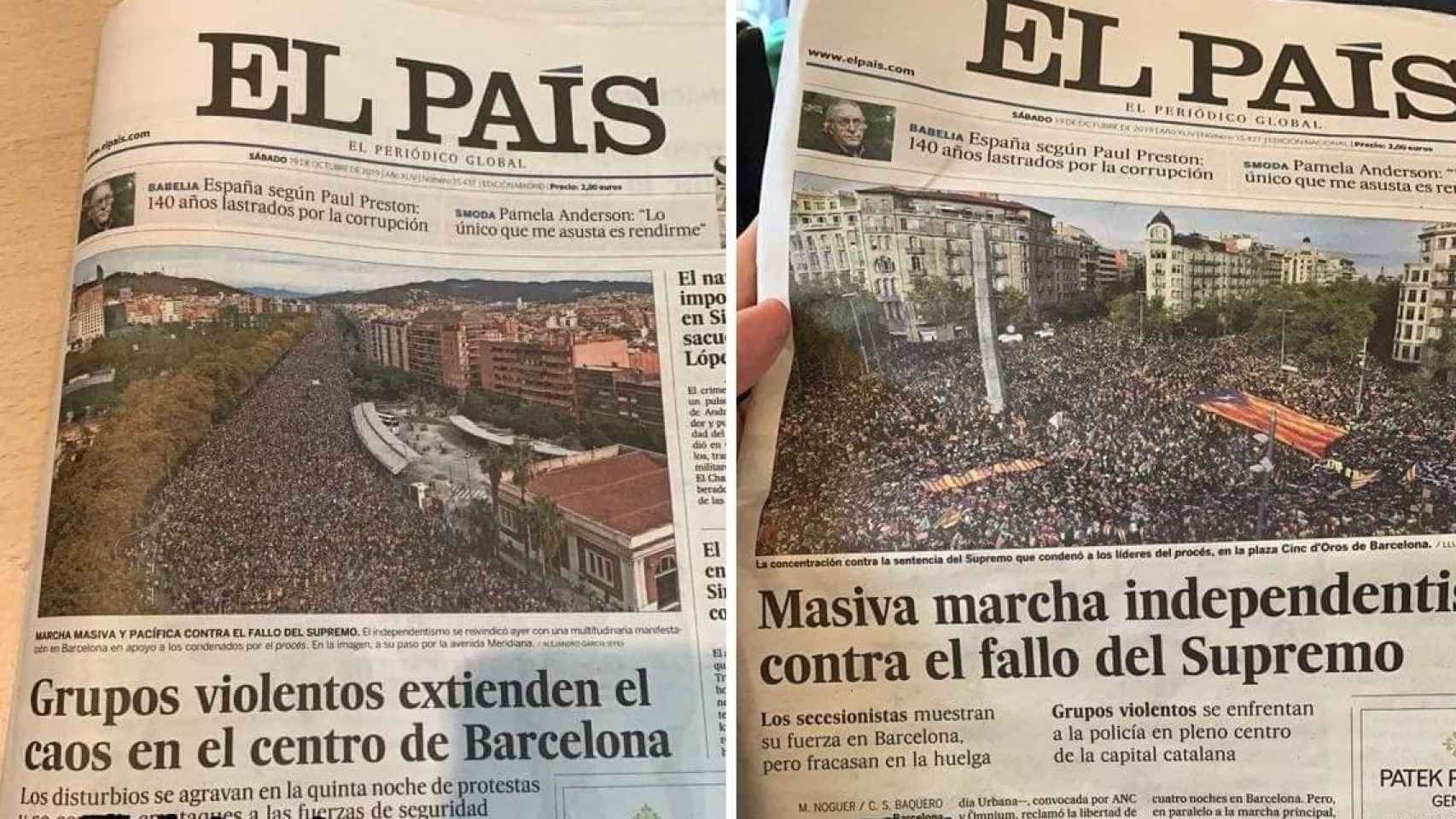 Portadas del diario El País, en una imagen de archivo.
