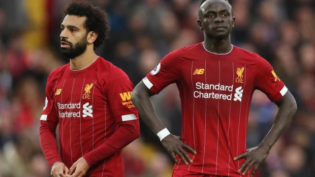 Mohamed Salah y Sadio Mané, en un partido