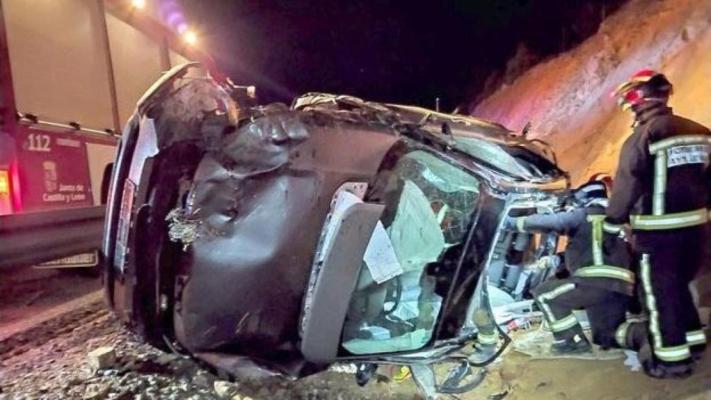Así quedó el coche tras el accidente en el que murió Chema, tataranieto del fundador de Estrella Galicia.