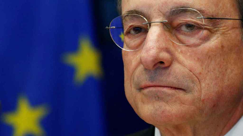 El presidente del BCE, Mario Draghi, durante su última visita a la Eurocámara el 23 de septiembre