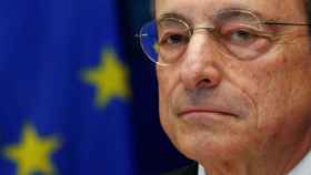 El presidente del BCE, Mario Draghi, durante su última visita a la Eurocámara el 23 de septiembre