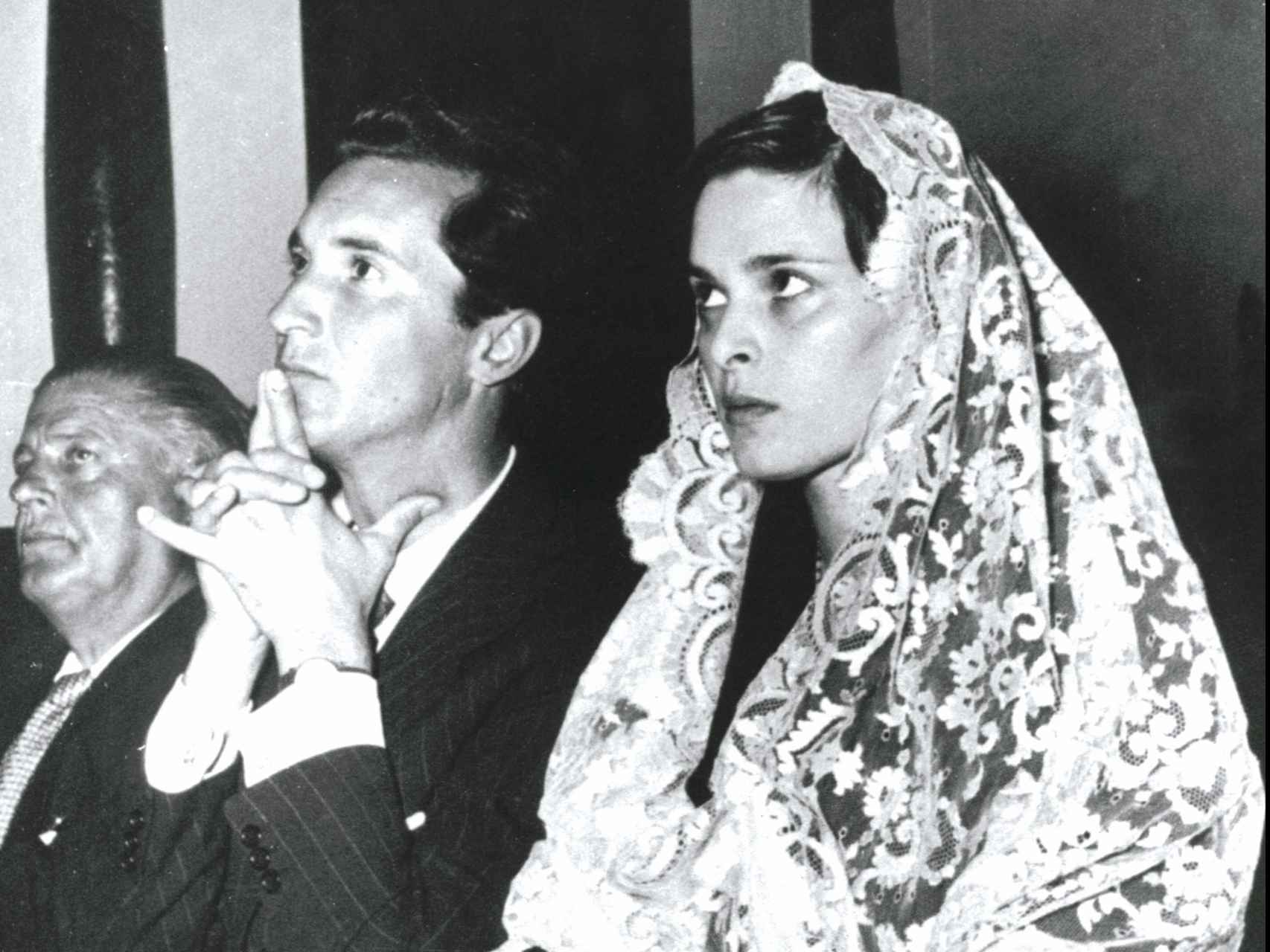 Lucía Bosé durante su boda con Miguel Dominguín en 1955.