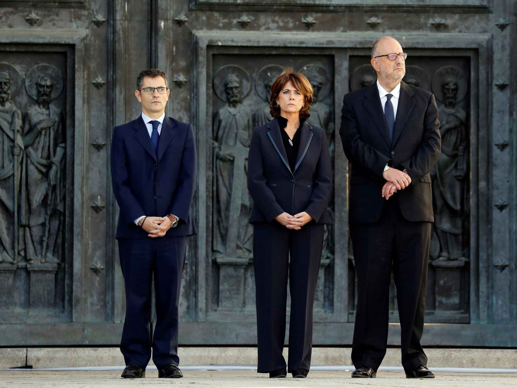 Autoridades del Estado en la exhumación de Franco