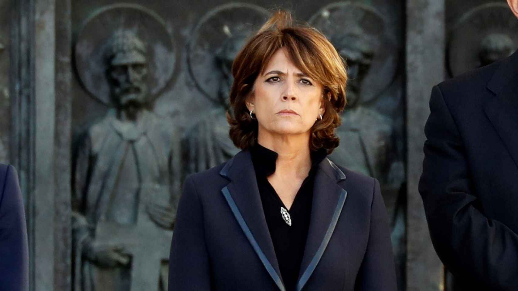 Dolores Delgado, ministra de Justicia en funciones, ha ejercido de notaria del Reino en la exhumación de Franco.