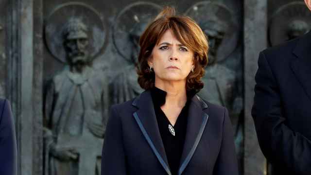 Dolores Delgado, ministra de Justicia en funciones, ha ejercido de notaria del Reino en la exhumación de Franco.