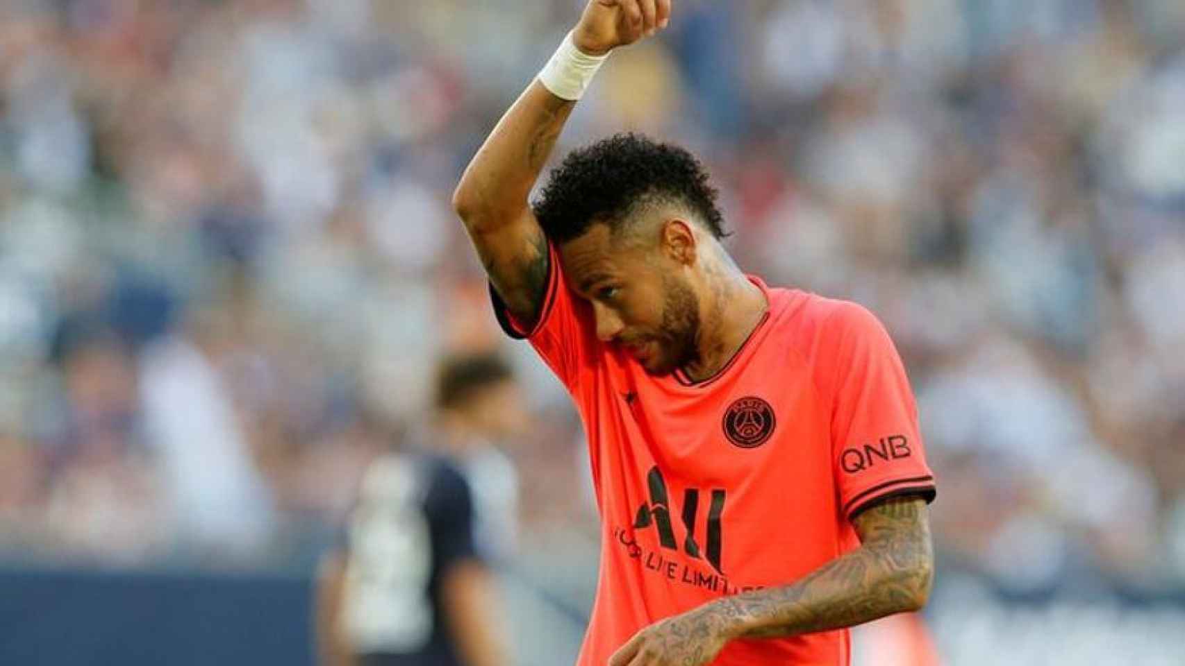 Neymar, durante un partido de esta temporada