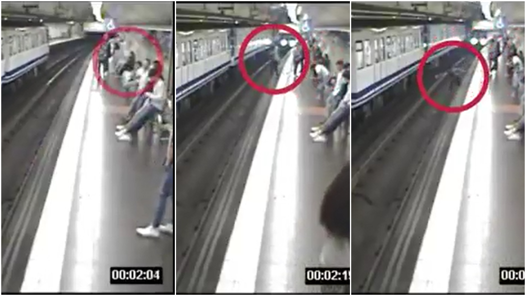 El vídeo de la impactante caída de una joven en el Metro de Madrid por mirar el móvil