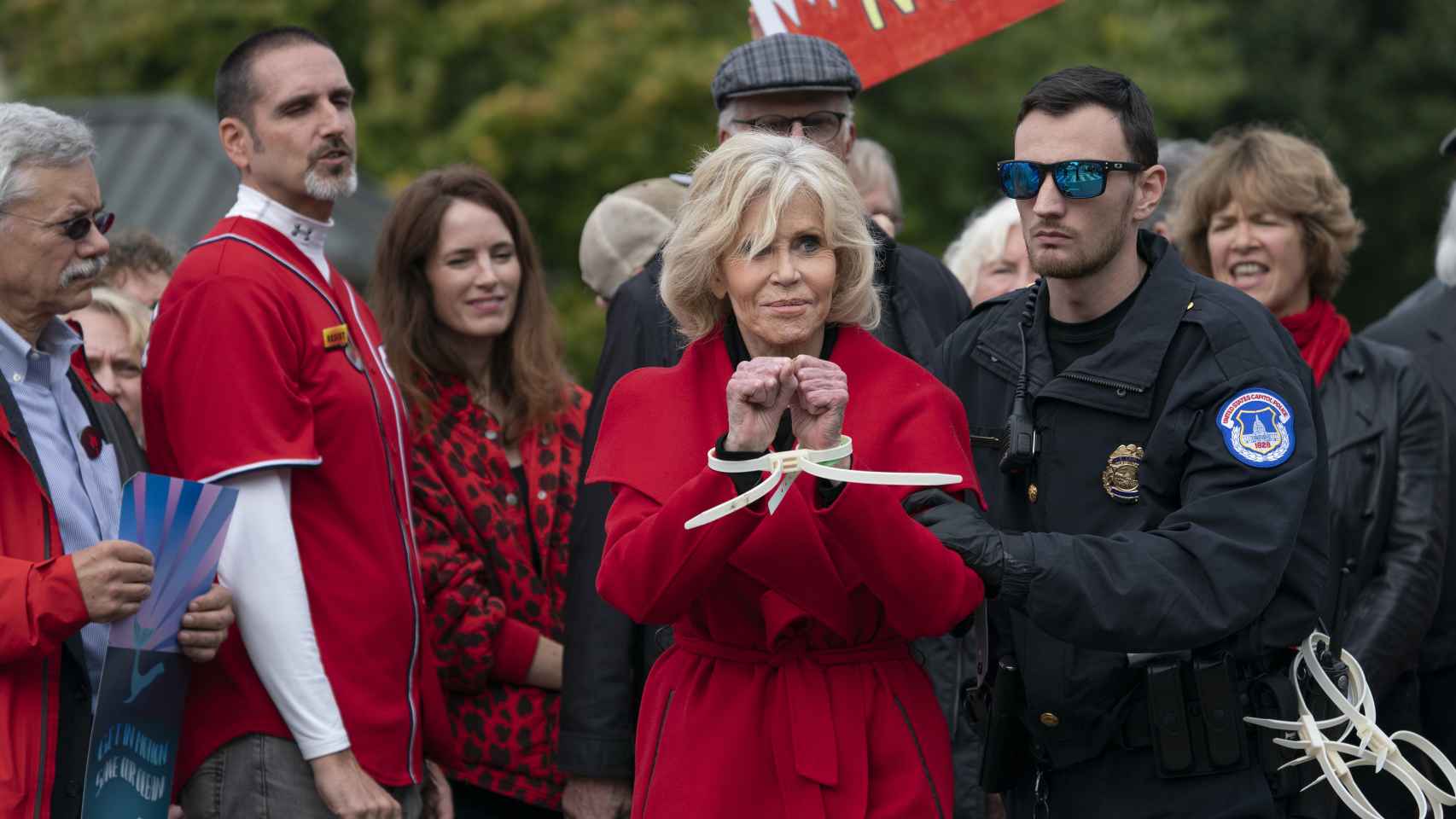 Jane Fonda ha sido detenida en las protestas de este viernes.