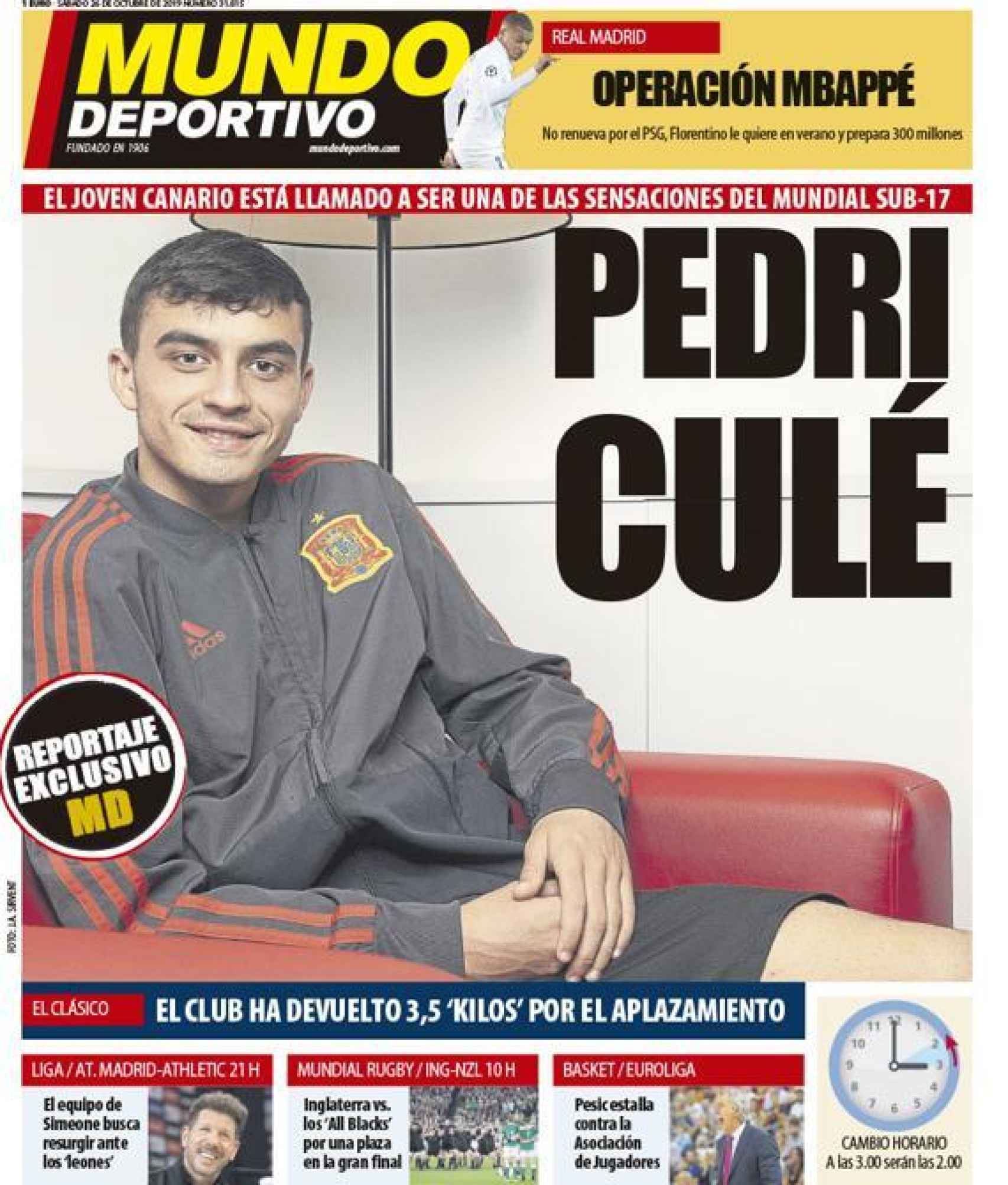 La portada del diario Mundo Deportivo (26/10/2019)