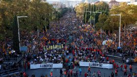 La manifestación de este sábado en Barcelona.