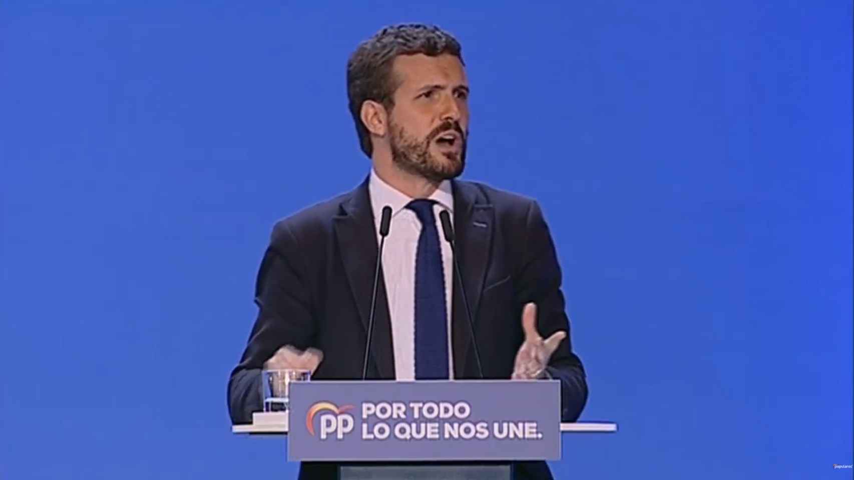 Pablo Casado en la interparlamentaria del PP, en Alicante.