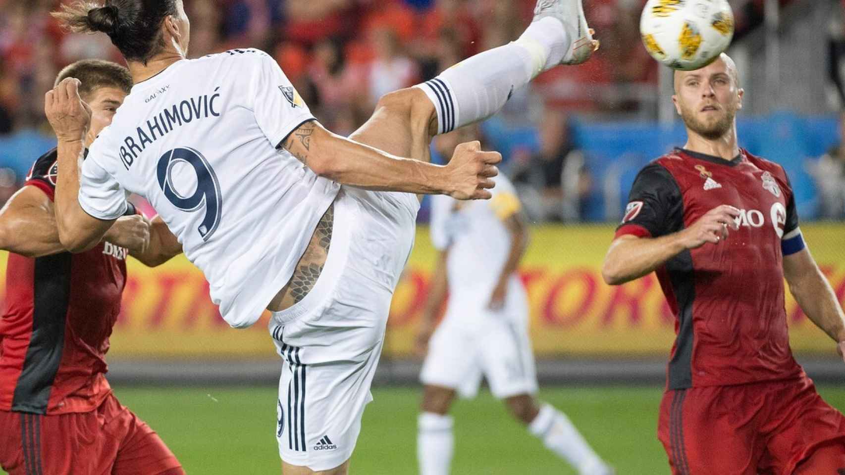 Zlatan Ibrahimovic, en un partido de Los Angeles Galaxy