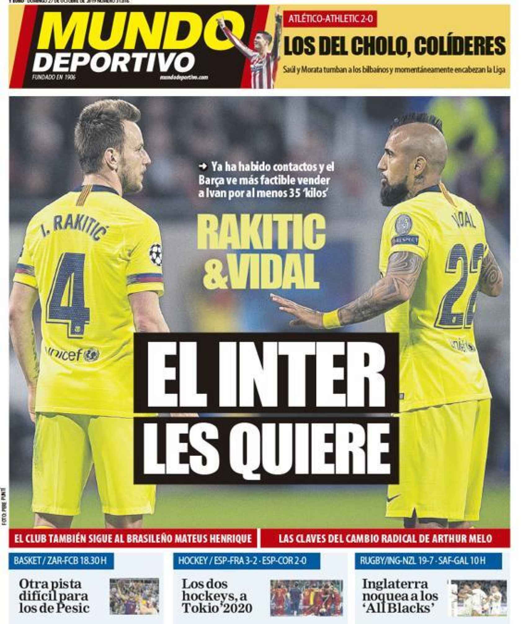 La portada del diario Mundo Deportivo (27/10/2019)