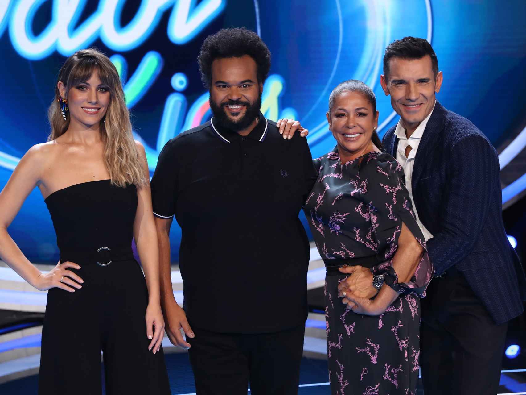 Edurne, Carlos Jean, Isabel Pantoja y el presentador Jesús Vázquez.