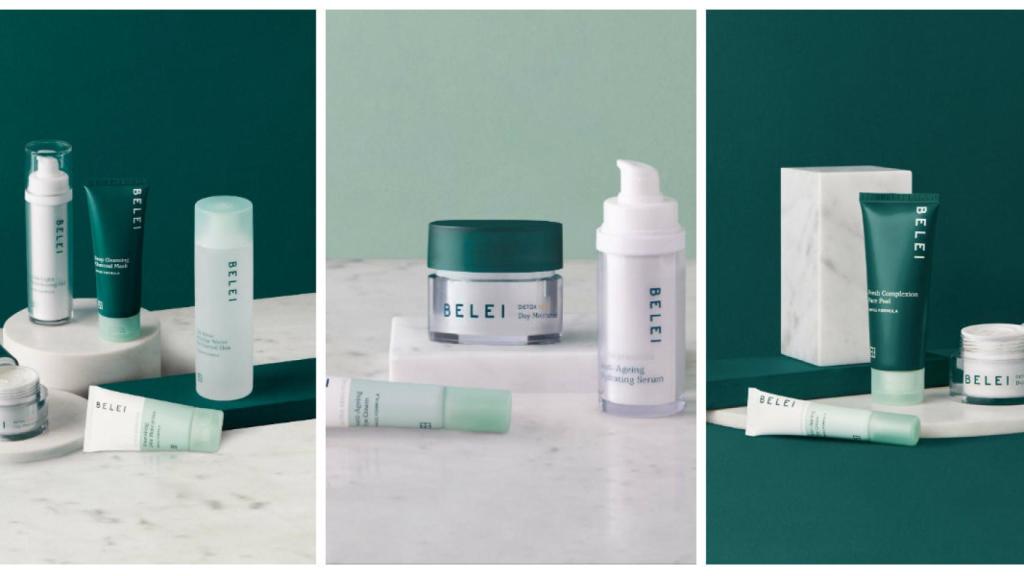 Tres de los 19 productos de Belei.