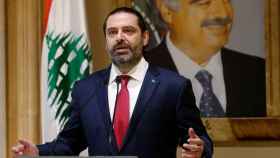 Hariri durante su declaración institucional.