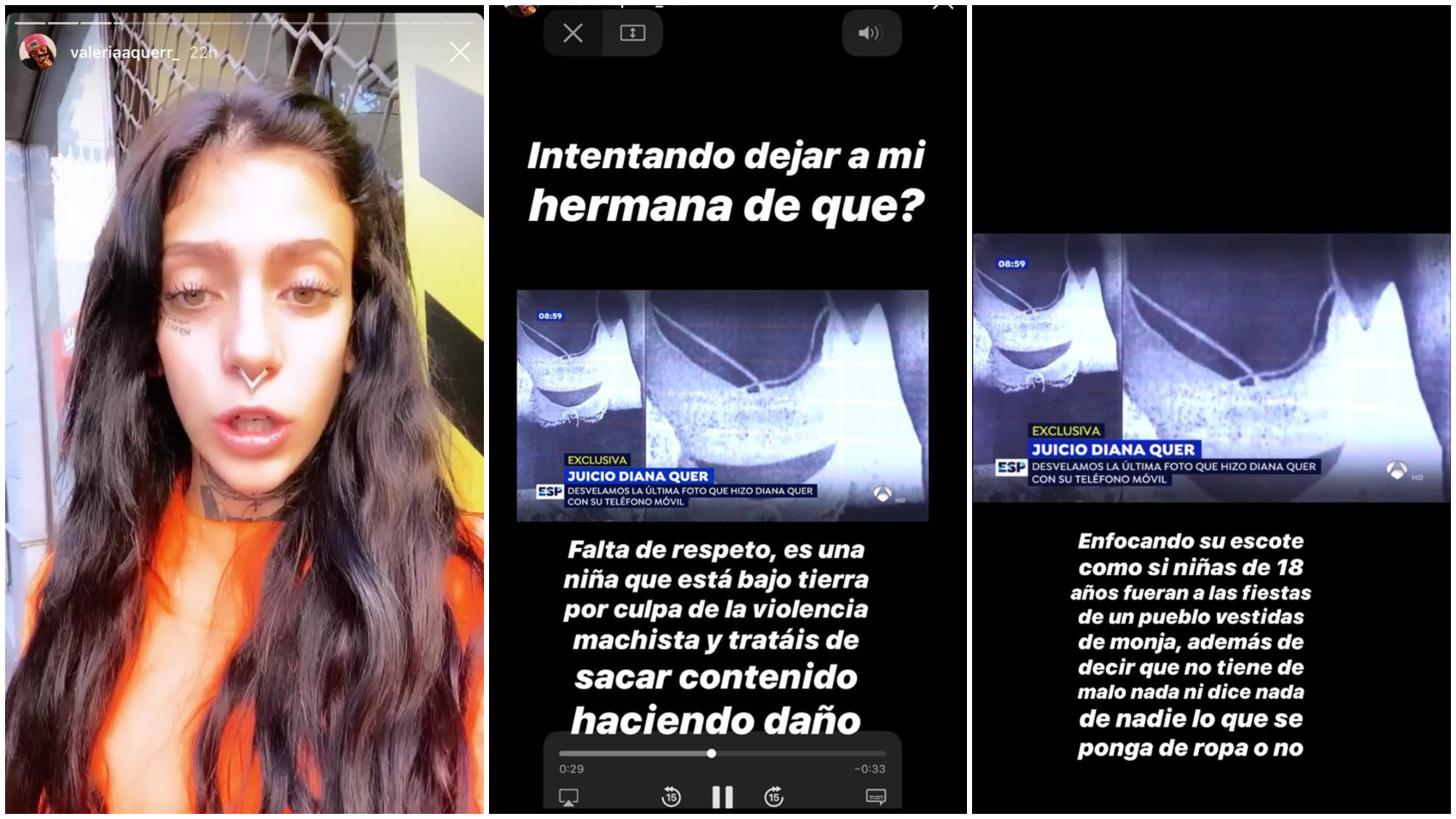 Valeria se quejó a través de sus redes sociales de la imagen compartida por Espejo Público.
