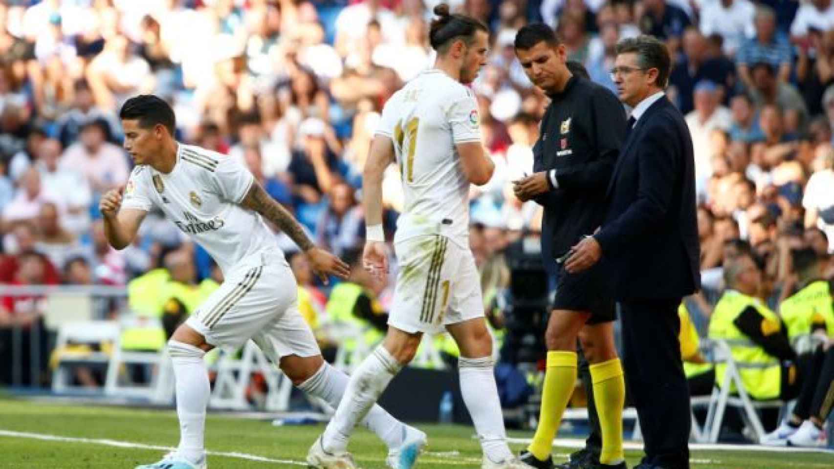 Gareth Bale, sustituido por James Rodríguez