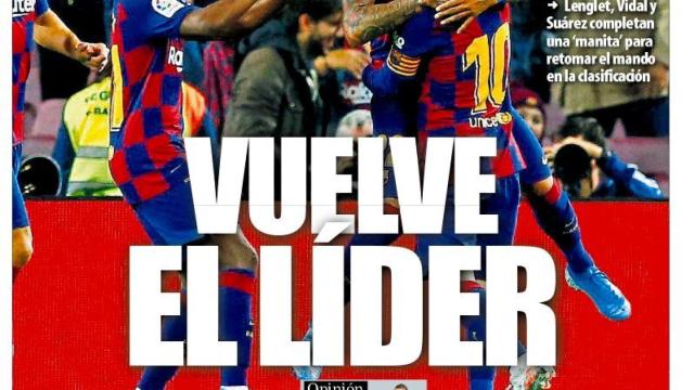 Portada Mundo Deportivo (30/10/19)