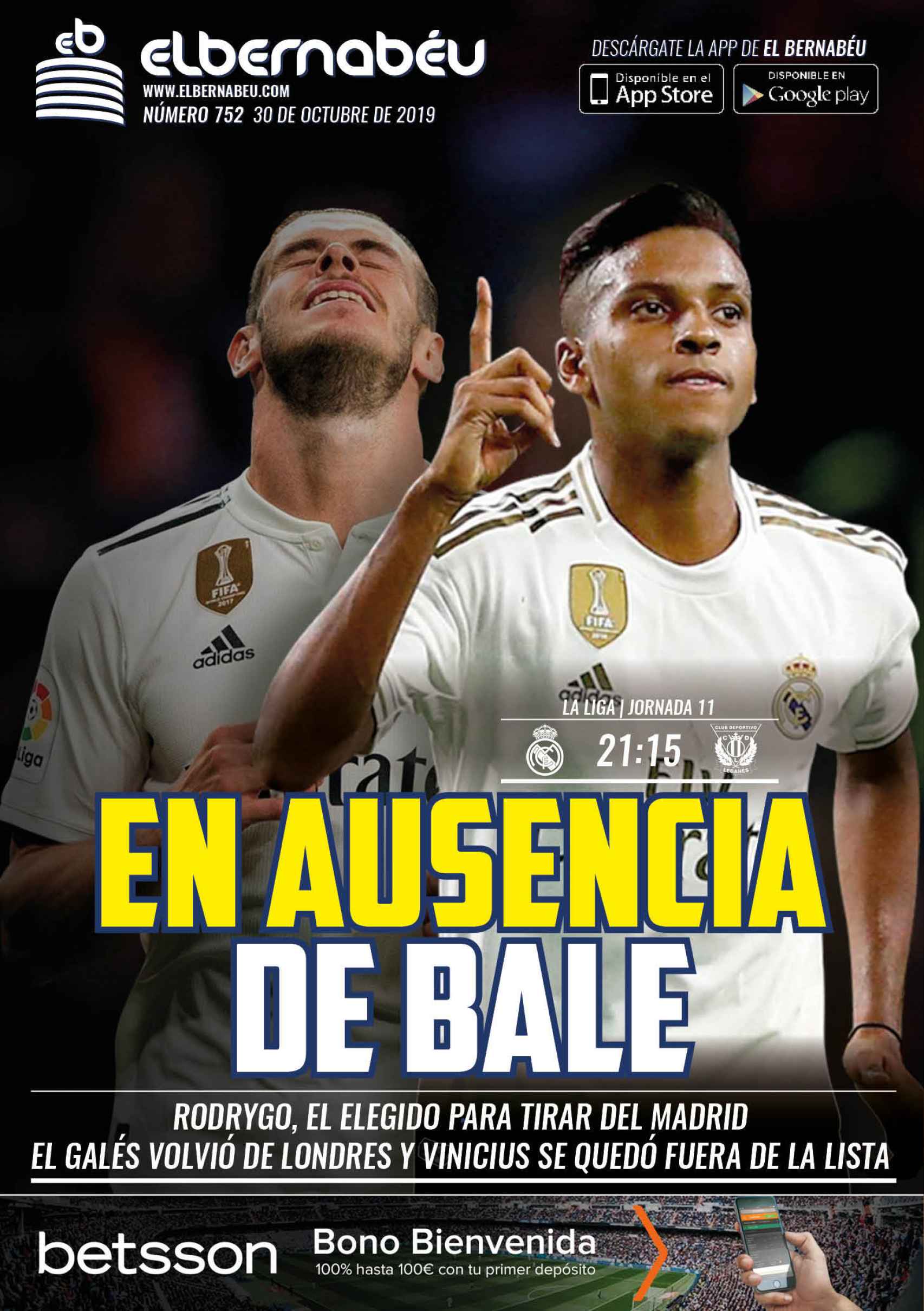 La portada de El Bernabéu (30/10/2019)