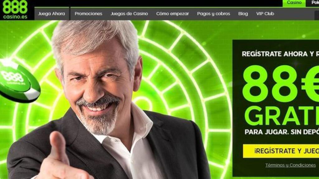 El presentador de televisión Carlos Sobera en una promoción de 888poker.