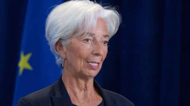 Christine Lagarde, durante la despedida de Mario Draghi en el BCE el pasado lunes