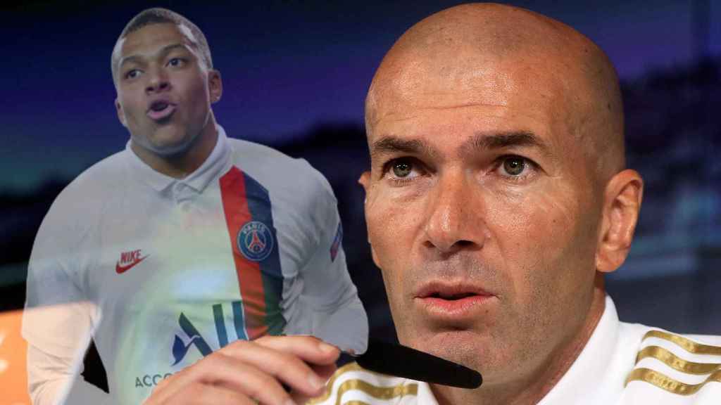 Zinedine Zidane y Kylian Mbappé