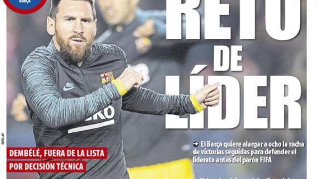 Portada Mundo Deportivo (02/11/2019)