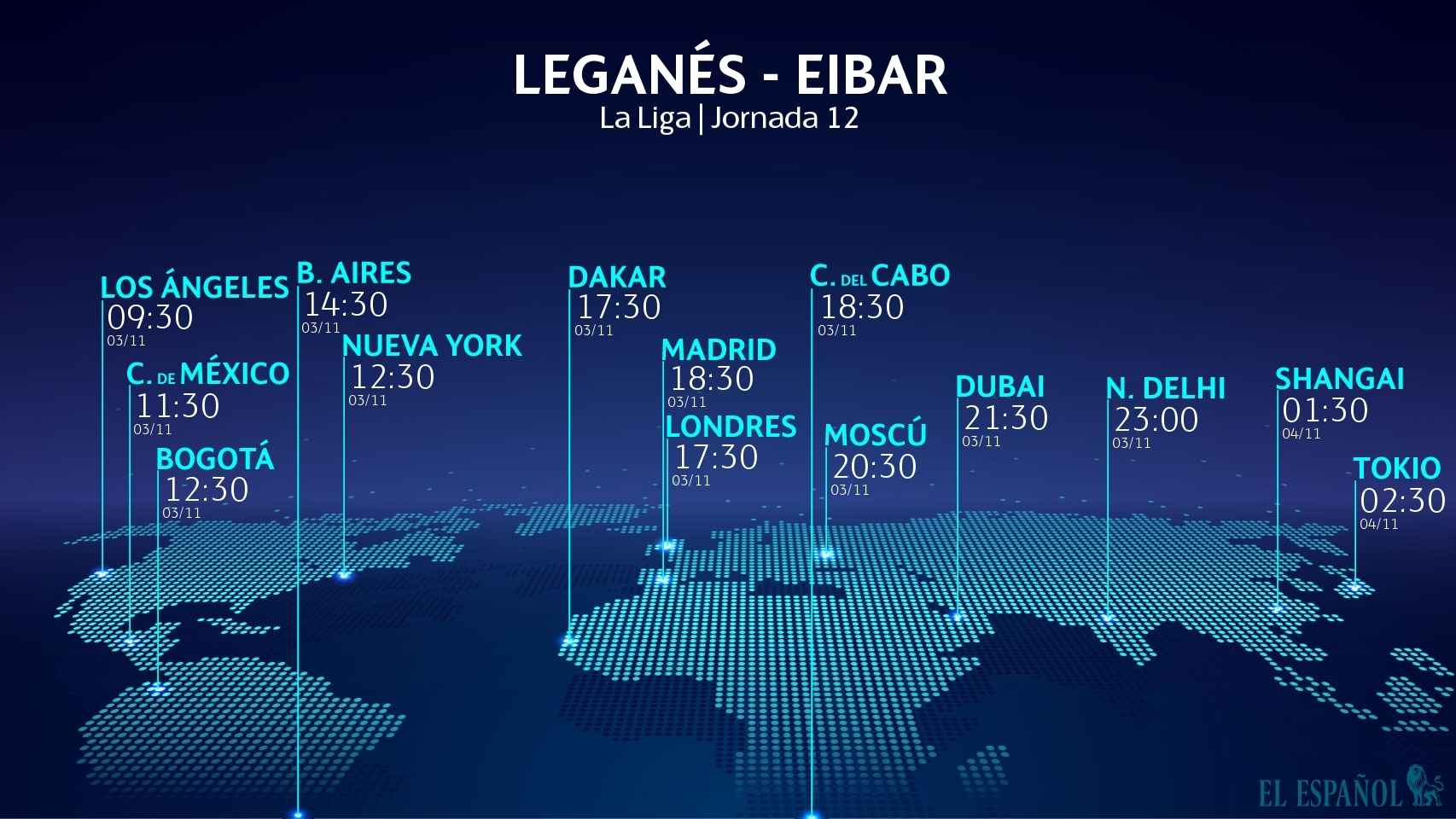 Horario Leganés - Eibar