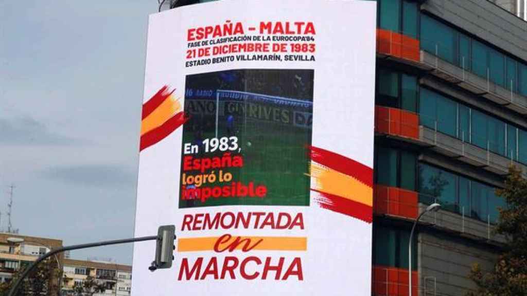 La imagen que ha colgado Ciudadanos con el partido de España contra Malta.