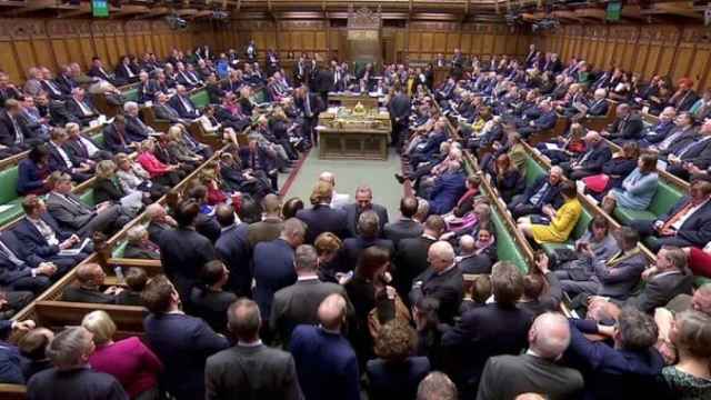 El Parlamento británico durante un debate.