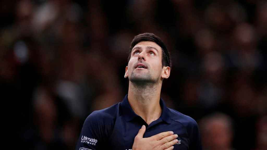 Djokovic, durante la final del Masters 1000 de París