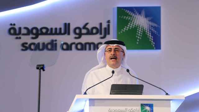 Amin H. Nasser, president and CEO of Saudi Aramco, speaks during a news conference in Dhahran