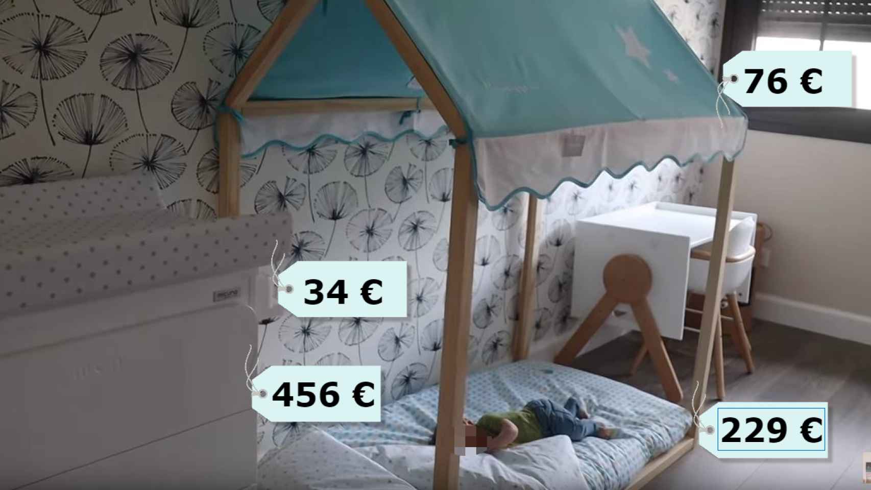 Verdeliss ha optado por una cama estilo casita para Mirem.