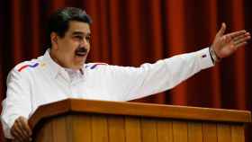Venezuelan President Nicolas Maduro speaks during a solidarity conference in Havana
