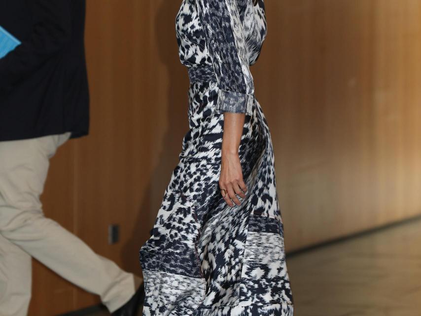 Detalle de los tacones de Carolina Herrera que ha escogido la reina Letizia.