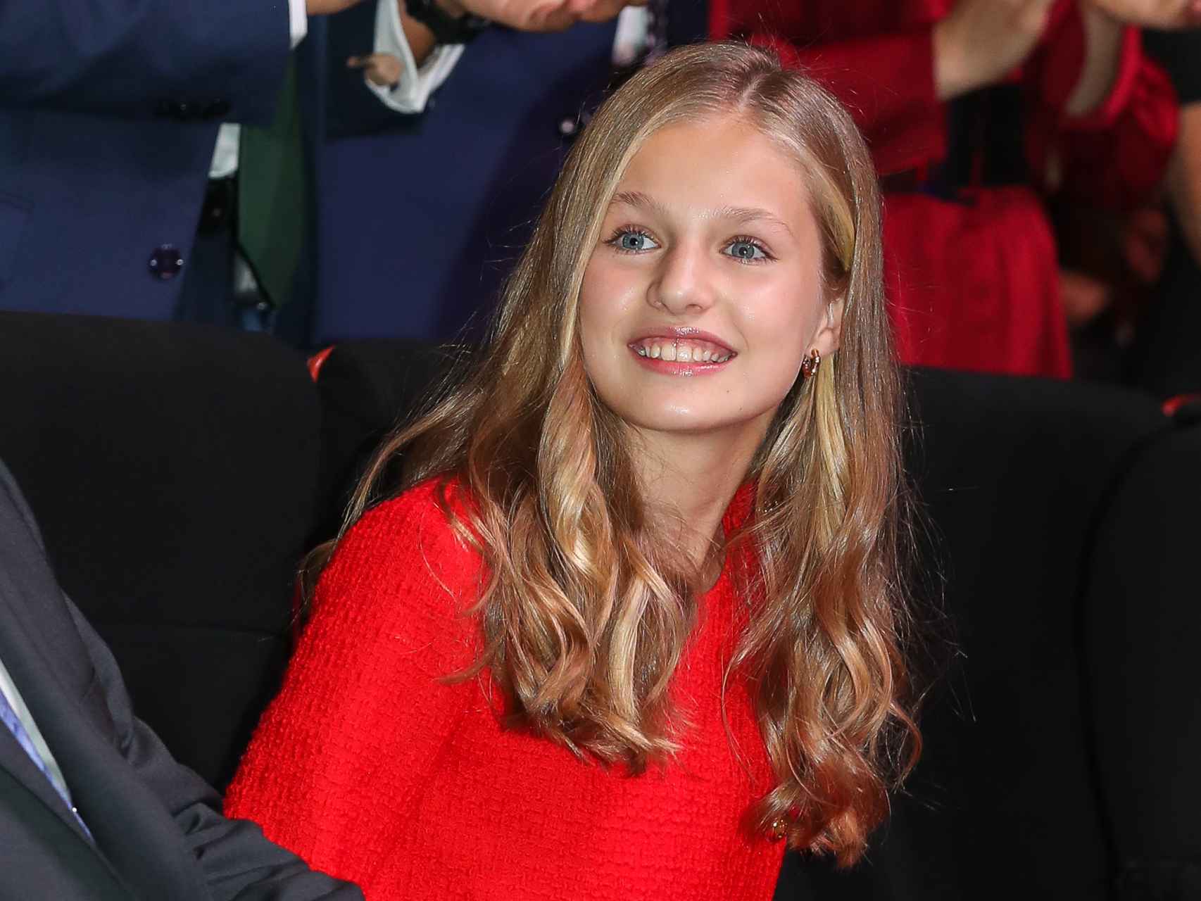 La princesa Leonor con melena rizada en los premios Princesa de Girona.
