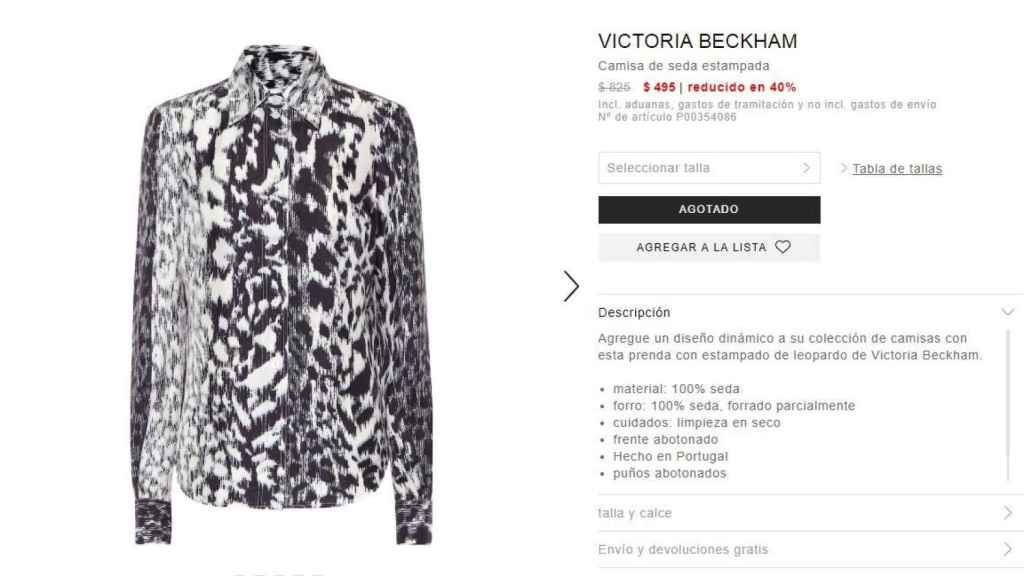 La camisa agotada de Victoria Beckham que lució la reina Letizia.