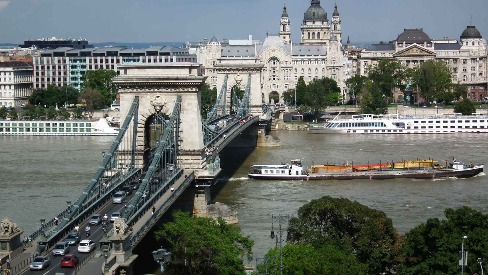El puente de las Cadenas, en Budapest.
