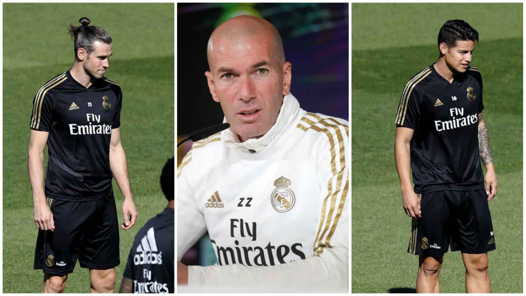 Bale, Zidane y James