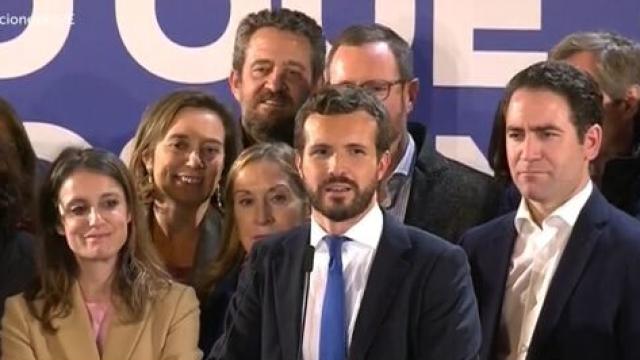 Pablo Casado valora los resultados electorales.