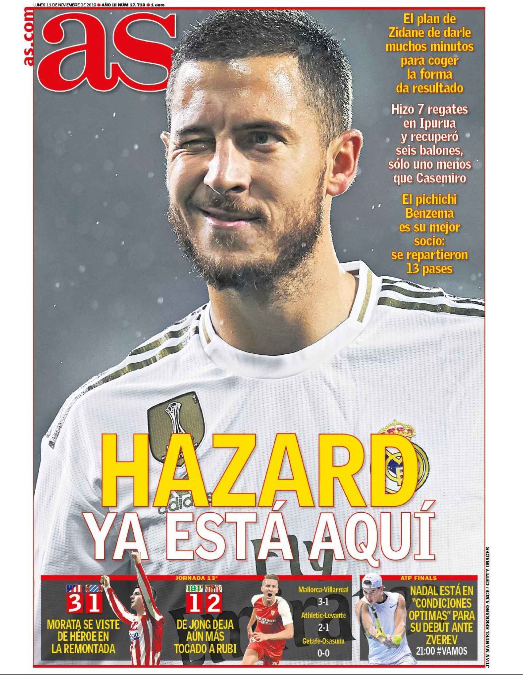 La portada del diario AS (11/10/2019)